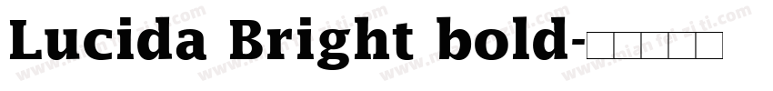 Lucida Bright bold字体转换